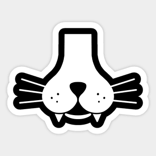 Meowy Cat Face Sticker